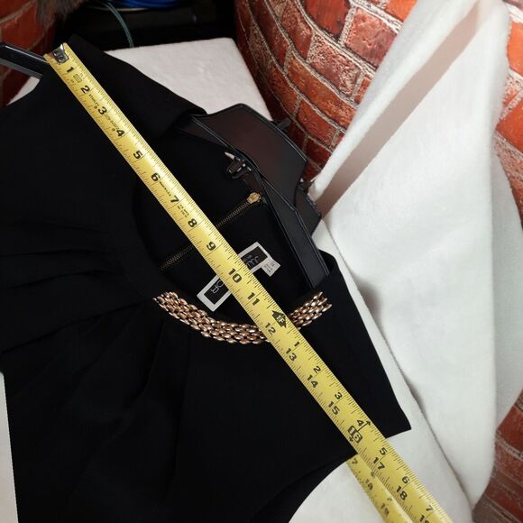 Julian Taylor Women's Black Pleated Evening Dress - Picture 7 of 8